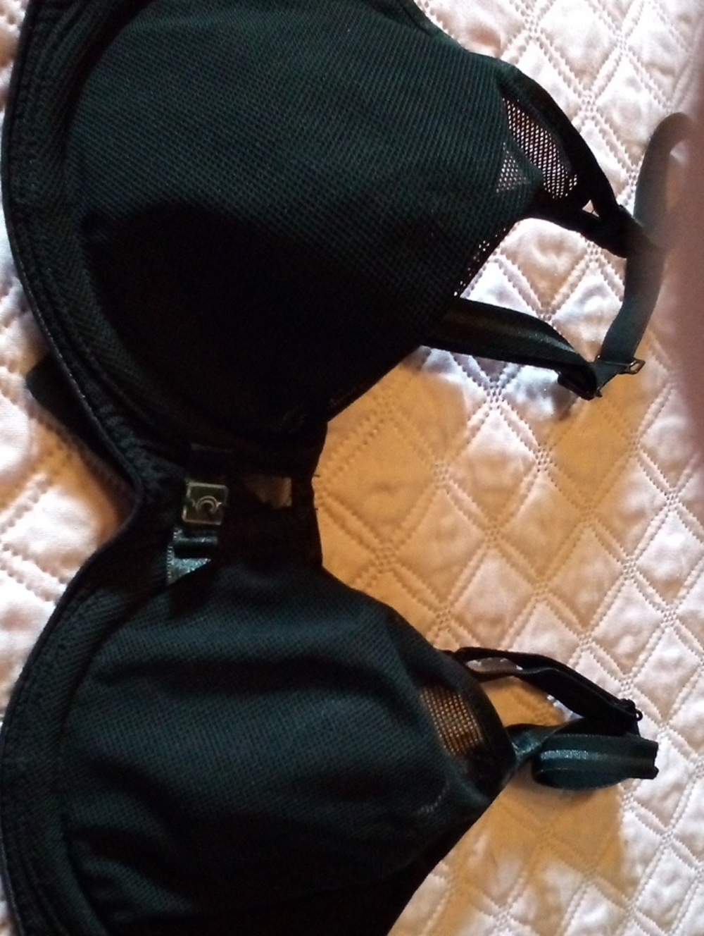 Chantelle Black Mesh Underwire Bra No Sz Tag